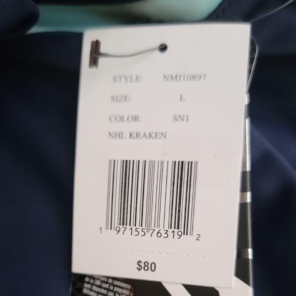 Seattle Kraken Size LARGE NHL Women's Track Jacket by G III In Blue & Teal - Picture 11 of 13